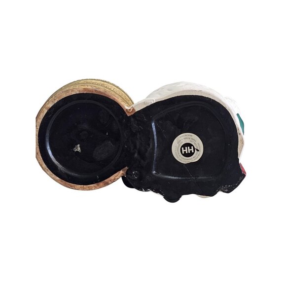 Vintage Snowman & Boy Ceramic Planter Figurine By Houston Harvest - Picture 9 of 9